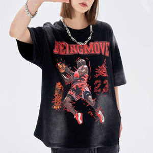 <span class=keywords><strong>Camiseta</strong></span> <span class=keywords><strong>de</strong></span> baloncesto desgastada para hombre, camisa <span class=keywords><strong>de</strong></span> manga corta con estampado <span class=keywords><strong>de</strong></span> Star <span class=keywords><strong>Slam</strong></span> <span class=keywords><strong>Dunk</strong></span>, 100% algodón, Vintage, lavado <span class=keywords><strong>de</strong></span> ácido, <span class=keywords><strong>de</strong></span> alta calidad - Product Image 1