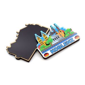 Imanes de Madera 3D para Refrigerador con Grabado Láser Personalizado, Recuerdos Turísticos de Ciudades y Países con Logotipo Impreso Personalizado, Venta Caliente - Product Image 1