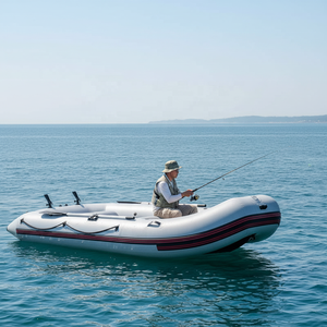 Bateau de pêche gonflable en PVC personnalisé avec support pour <span class=keywords><strong>canne</strong></span> à pêche, option moteur hors-bord, capacité de 100 à 500 kg - Product Image 3