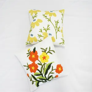 Professional cotton embroidery designs cushion cover pillow covers 18 x 18