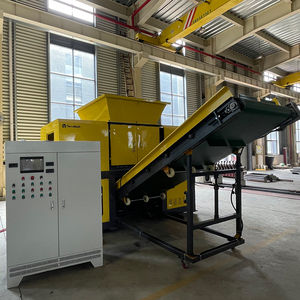Déchiqueteuse électrique à double rouleau pour blocs de plastique avec boîte de vitesses puissante et pompe, automatisation PLC, haute productivité - Product Image 5