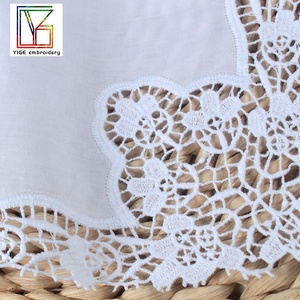 Pañuelo <span class=keywords><strong>de</strong></span> encaje <span class=keywords><strong>de</strong></span> tela <span class=keywords><strong>de</strong></span> algodón suave, pañuelo bordado blanco Diy cuadrado <span class=keywords><strong>de</strong></span> encaje nupcial <span class=keywords><strong>de</strong></span> lujo, logotipo personalizado <span class=keywords><strong>de</strong></span> algodón - Product Image 5