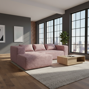 Juego de Sofás Modulares en Forma de L de Diseño Italiano Moderno para Apartamentos y Hoteles, Tela de Pana Ecológica Extraíble - Product Image 5