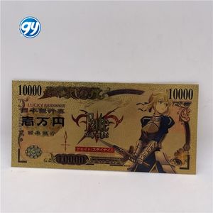 Cartes de collection Manga Fate/stay-night Fate/UBW Personnage <span class=keywords><strong>Emiya</strong></span> Shirou Saber Lancer Gilgamesh Billet de banque japonais en or Anime - Product Image 3