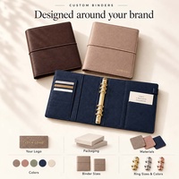Agenda/Planificateur Hongbo personnalisé en cuir Saffiano multicolore A5 avec anneaux argentés/noirs/dorés – Cadeau esthétique