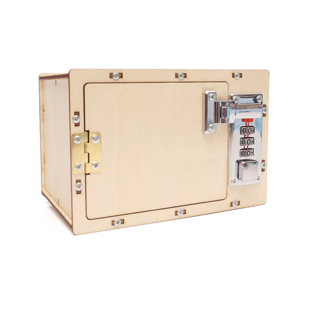 Wholesale Wooden Mechanical Lock Password Box Engineering Building Kit Science Experiment Kit for Kids