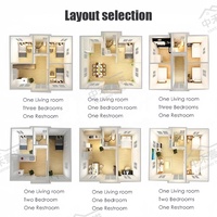 Kontainer Rumah CE ISO WaterMark yang Dapat Diperluas 20ft 40ft Rumah Prefab Modular Rumah Liburan Penginapan Panel Surya