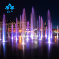 Fuente de Agua con Chorros de Agua Tipo Jet, Acero Inoxidable SS304, Diseño 3D Gratuito con Chorros LED Subacuáticos Controlados por Programa para Plazas Comerciales