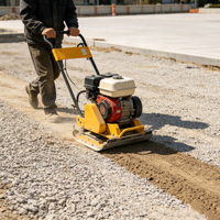 Compacteur à plaque vibrante portable Wacker, machine compacteuse à plaque vibrante essence/diesel avec performances parfaites