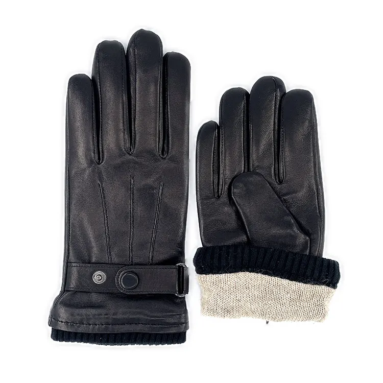 Custom Classic Men Premium Quality Fashion Sheep Leather Gloves