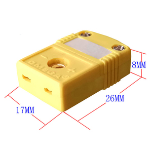 Nam và nữ Omega tiêu chuẩn ABS Vật liệu k J B R S PT100 loại K Loại Cặp Nhiệt điện cắm cặp nhiệt điện ổ cắm - Product Image 3