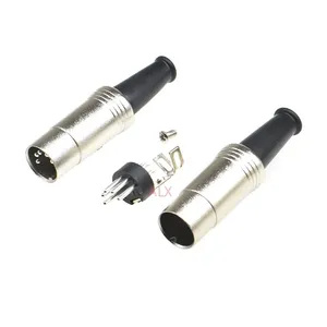 5PIN DIN Conector Cabo Midi Levar Plug Áudio Masculino Inline Metal conector