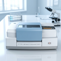 Espectroscopía FT-IR de sobremesa BRT850 con compartimento grande para muestras, compatible con pruebas de sólidos, líquidos y gases para laboratorios de enseñanza.