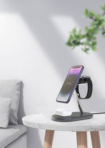 Support de téléphone 2023 MFi chargeur sans fil 3 en 1 support 15W charge rapide sans fil pour iPhone pour Android pour <span class=keywords><strong>iwatch</strong></span> - Product Image 4