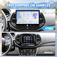 Lecteur DVD de voiture Android, autoradio, écran de voiture, système de navigation multimédia, Carplay, DSP, audio tactile pour Jeep Compass 2017-2020