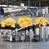 Ligne de production de chips de pommes de terre entièrement automatique, en acier inoxydable 304 de qualité alimentaire, capacité personnalisable, prix usine, support technique