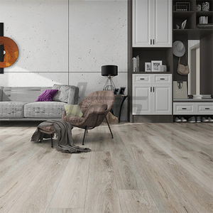 Revêtement de sol LVP aspect bois, imperméable, écologique, anti-rayures, en vinyle, surface raclée à la main, pour usage intérieur, salons, espaces sportifs - Product Image 6