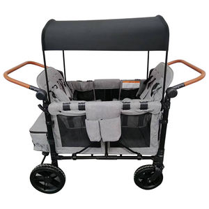Carrito Multifuncional de Alta Capacidad para Niños, Plegable, con Doble Asa, Cuatro Asientos, Capota, de Aleación, Plegable, con Ruedas de <span class=keywords><strong>EVA</strong></span>, para Niños Mayores de 3 Años - Product Image 1