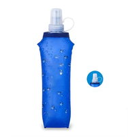 Beskpoke Qualité Alimentaire TPU Pliable 150mm 250mm 500ml Sans BPA Randonnée Transparent Sport Bouteille D'eau Flacon Souple pour La Course