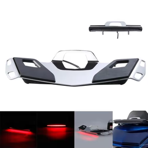 Porte-bagages arrière avec feu de freinage LED pour <span class=keywords><strong>Honda</strong></span> <span class=keywords><strong>Goldwing</strong></span> GL1800 2018 2019 <span class=keywords><strong>2020</strong></span> Moto Chrome/Noir - Product Image 2