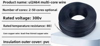 Kabel Daya UL2464 Standar Amerika, Tembaga Berlapis Timah, Berisolasi, 26 AWG 300V, Asal Cina untuk Peralatan Elektronik