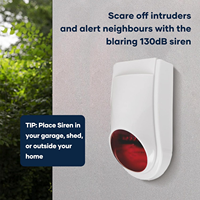 VIANS Outdoor Strobe Siren Alarm 130 dB Flashing LED Light Deterrent Remote Alerts Compatible Home Security Alarm System