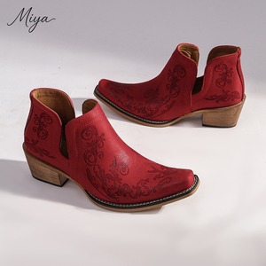 Bottines Chelsea F-8 2026 Automne Dernières Tendances Rétro Western Cowboy pour Femme Broderie Ethnique Bout Pointu à Enfiler - Product Image 6