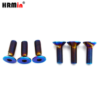 HRMin Gr.5 pengencang sekrup baut Allen Ti-6Al-4V paduan Titanium warna biru untuk roda kemudi mobil kendaraan mobil