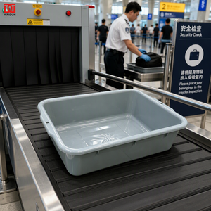 Vassoio di Sicurezza MAIDUN per Aeroporti, Resistente e Impermeabile, in Plastica Grigia, per Ispezione Bagagli - Product Image 3