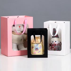 <span class=keywords><strong>Bolsa</strong></span> de Papel Kraft con Ventana Transparente, Bolsas de Papel de Lujo con su Propio Logotipo, Bolsas de Papel con su Propio Logotipo para Alimentos - Product Image 2