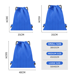 Nueva moda al por mayor logotipo personalizado 210D poliéster compras bolsa con cordón barato bolsas con cordón deporte gimnasio mochila - Product Image 2