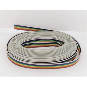 Cable Plano de PVC Arcoíris IDC de 15 Pies y 8 Pines con 77 Hilos para Conectores de 2.54mm de Espaciado - Product Image 5
