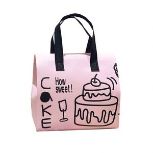 Thermal Insulation Cold Storage Non-Woven Aluminum Foil Sealed Takeaway Portable Packing <b>Bag</b> for Milk Dessert Shops Restaurants - Product Image 6