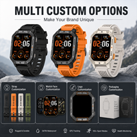 Montre connectée GPS AMOLED grand écran G15 avec logo personnalisé, pour le sport en extérieur, appels Bluetooth, suivi de la santé quotidienne, pour hommes et femmes