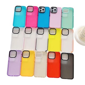 เคสโทรศัพท์ TPU สีพื้นเรียบง่าย สำหรับ iPhone 17 16 15 14 13 12 11 Pro Max  บางเฉียบ ป้องกันแรงกระแทก - Product Image 4