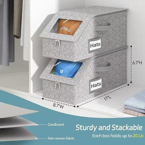 Caja de Almacenamiento para Gorras de Estilo Clásico, Gran Capacidad, Plegable y Apilable, para Gorras de Béisbol, Organizador de Armario para el Hogar - Product Image 2