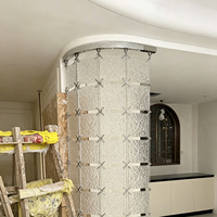 Nouveauté : Carreaux de verre décoratifs géométriques à motif quadrillé, finition miroir, pour murs décoratifs commerciaux