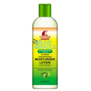 ROUSHUN <span class=keywords><strong>Olive</strong></span> Miracle Moisturizer Hair <span class=keywords><strong>Lotion</strong></span> 500ml Huile d'<span class=keywords><strong>olive</strong></span> réparatrice pour pointes sèches et abîmées Non grasse Renforce les <span class=keywords><strong>cheveux</strong></span> Soin capillaire Vente en gros - Product Image 1