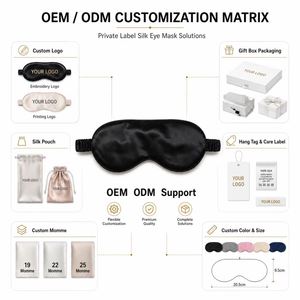 100% Pure Mulberry Silk Custom Best Soild Color <b>Sleep</b> Eye <b>Mask</b> for Comfortable Travel Sleeping - Product Image 3