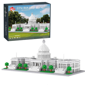 Ensemble de micro-blocs de construction Église Bleue et Blanche de <span class=keywords><strong>Russie</strong></span>, Modèle de jouet d'architecture européenne célèbre, Vente en gros Zhegao Lezi - Product Image 5