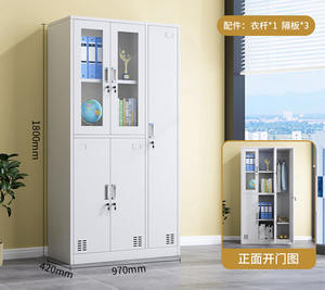 Armoire de salle de bain à quatre portes, <span class=keywords><strong>six</strong></span> portes, remplacement d'usine avec serrure, armoire de rangement épaisse, armoire de rangement pour dortoir d'employés - Product Image 6