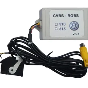 CVBS a RGBS AV a RGB adaptador de coche aparcamiento copia vista trasera Cámara adaptador VCR RCA convertidor RNS510 RCD510
