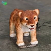 Modèle d'animal animatronique de lion de la jungle, lion simulé pour la décoration de lieux commerciaux