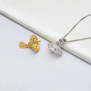 Pendentif Baotou en argent S925, grand pendentif pour serre-tête féminin, plateau vide pour bijoux en perles personnalisés, composants de bijoux DIY - Product Image 3