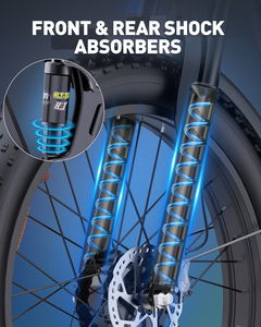 Bicicleta Eléctrica Ridstar de 48V 23Ah y 26 Pulgadas con Neumáticos Anchos, Motor Dual, para Montaña y Terreno Difícil, para Adultos, Modelo Q20, Personalizable, Disponible en Almacenes de EE. UU. y la UE - Product Image 6