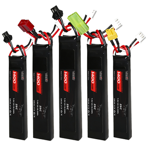 1400mAh 2S 25C エアソフトガンバッテリー リポバッテリー 2S 7.4V 1400mAh 充電式リチウムソフト弾ガンバッテリー - Product Image 1