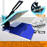 Machine de transfert thermique numérique pour T-shirts 38*38cm 40*60cm, presse semi-automatique à plat pour vêtements, équipement de marquage à chaud