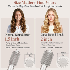 Accessoire de coiffage compatible avec DYSN HS01 HS05 HS08, meilleure qualité, accessoire de bouclage circulaire volumisant de 3,3 pouces <span class=keywords><strong>pour</strong></span> <span class=keywords><strong>cheveux</strong></span> <span class=keywords><strong>bouclés</strong></span> - Product Image 2