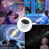 Proyector de cielo estrellado Led, luz de habitación, proyector de galaxia, dormitorio, sueño, universo, lámpara de Proyector láser con 12 películas, globo para niños