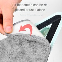 Serpillère rotative triangulaire magique pour le nettoyage des sols, serpillère triangulaire télescopique réglable à 360° en microfibre pour les fenêtres